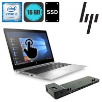 HP EliteBook 850 G5 TOUCH i5-8350U, 16GB, 250GB SSD + Docking station